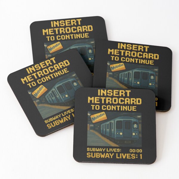 Item preview, INSERT METROCARD TO CONTINUE – Retro NYC Subway Pixel Art Design designed and sold by MayaDelaye.