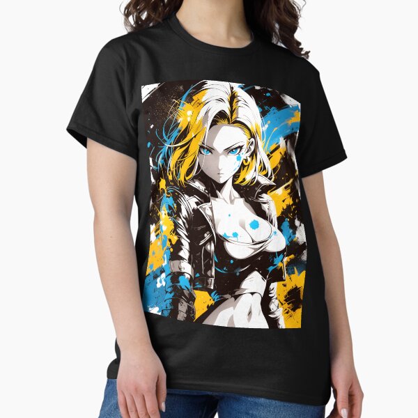 Artikel-Vorschau von Android 18 Pop Art, designt und verkauft von Waifu Dreamland.