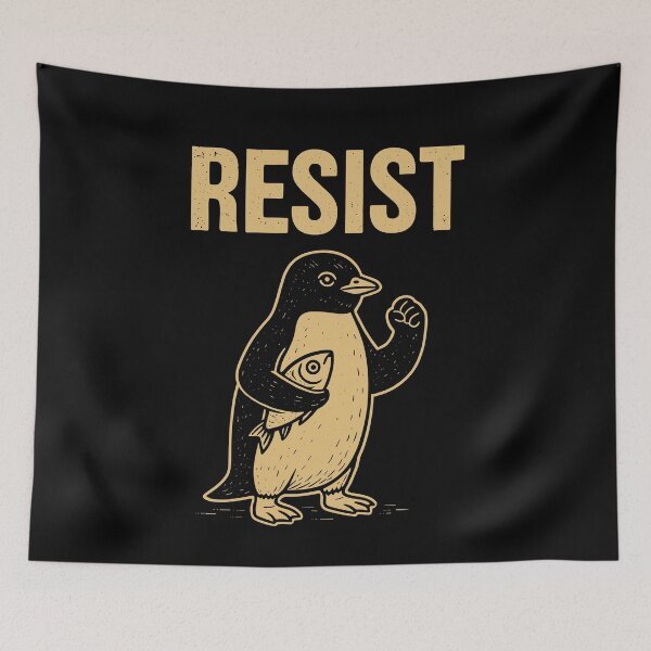 Item preview, Resist Penguin designed and sold by varioarts.