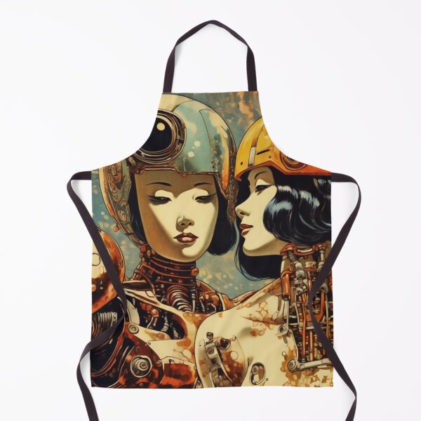 Item preview, Robot Shunga Retro Mid-century Imitation Japanese Erotica #220 designed and sold by NickWhittleArt.