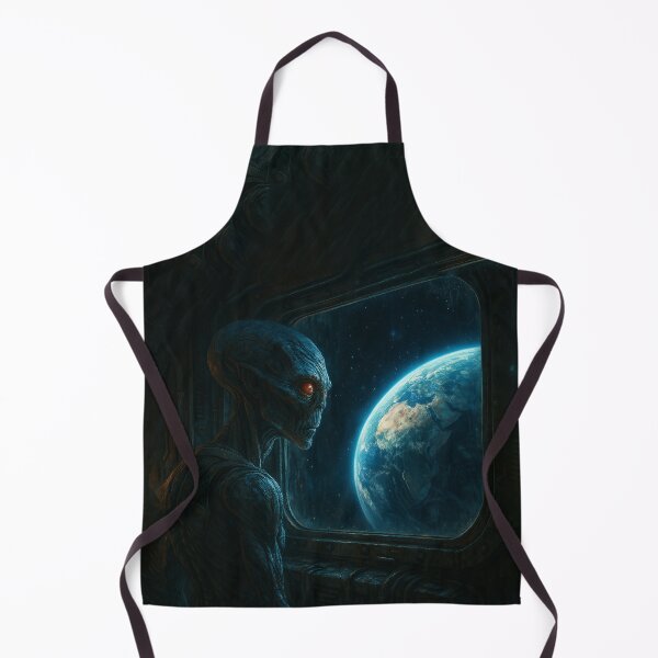 Item preview, Ancient Alien Awakens in Abandoned Spaceship Staring at Earth – Realistic Sci-Fi Art designed and sold by PrometheusStyle.