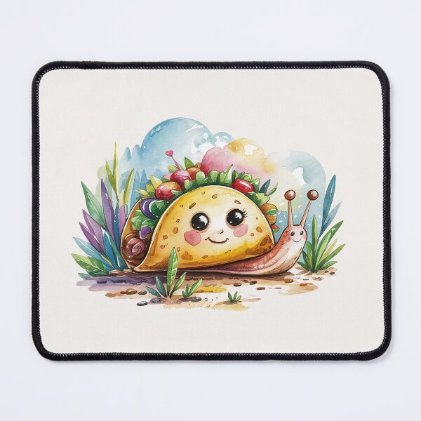 Item preview, Taco & Snail Adventures – Whimsical Watercolor Pattern designed and sold by Verycutethings.