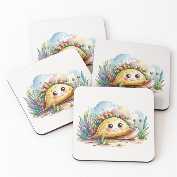 Item preview, Taco & Snail Adventures – Whimsical Watercolor Pattern designed and sold by Verycutethings.