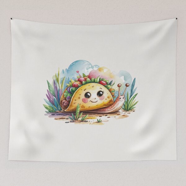 Item preview, Taco & Snail Adventures – Whimsical Watercolor Pattern designed and sold by Verycutethings.