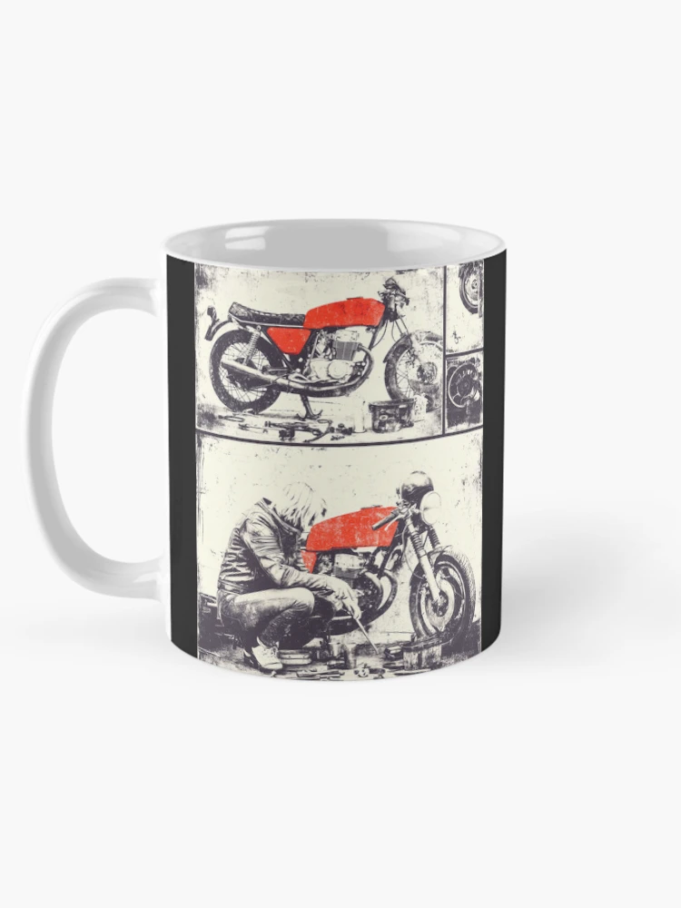 Thumbnail 5 of 6, Coffee Mug, Red Tank Ritual - Ride. Wrench. Repeat. designed and sold by SteadyRolling.