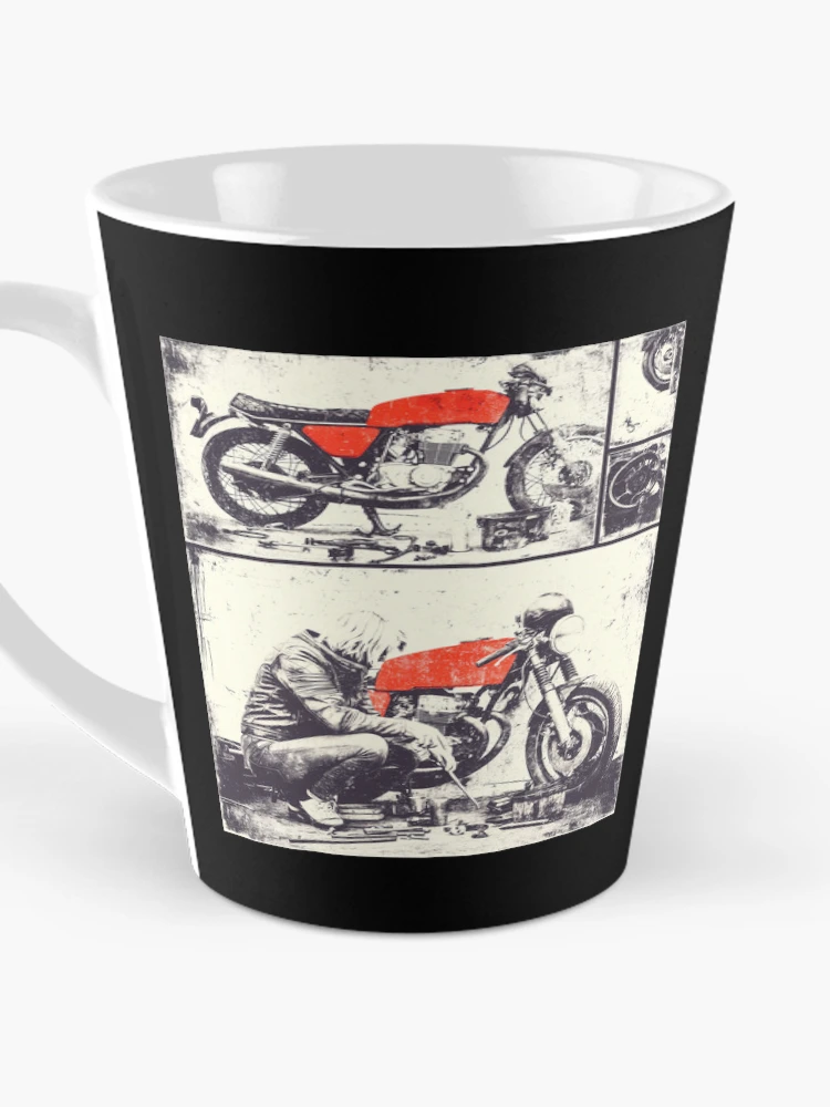 Thumbnail 3 of 4, Coffee Mug, Red Tank Ritual - Ride. Wrench. Repeat. designed and sold by SteadyRolling.
