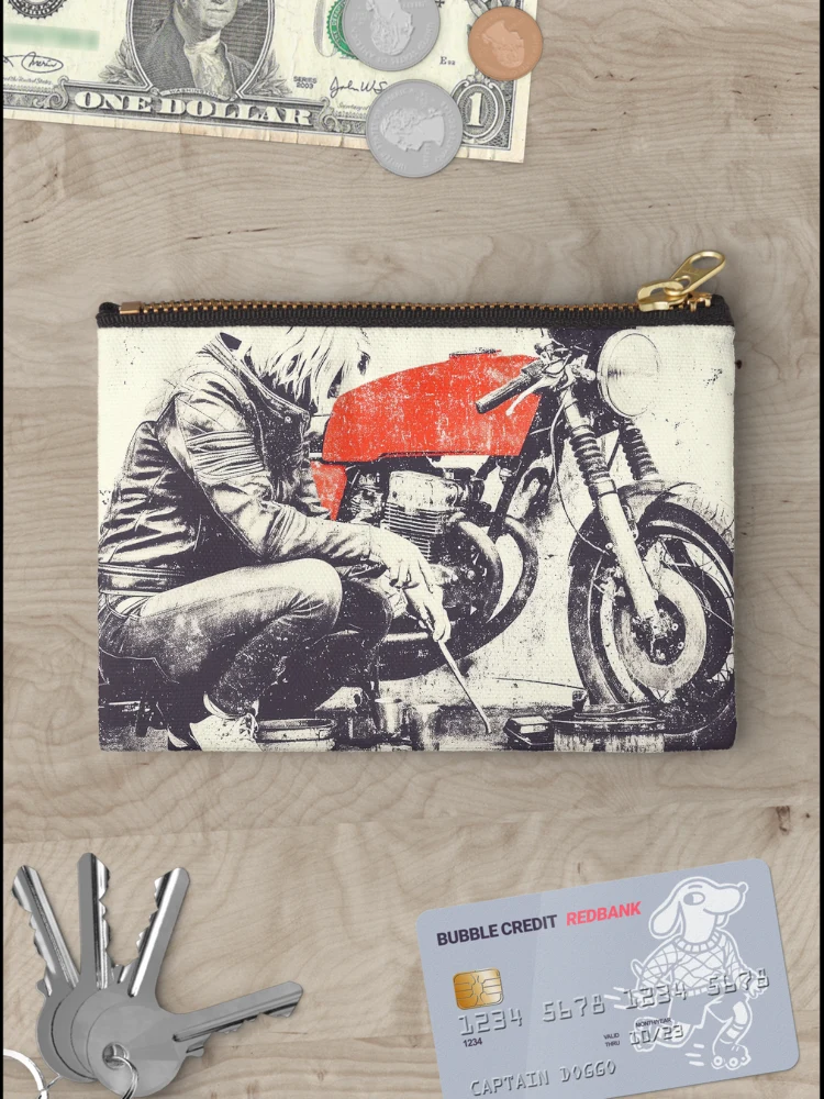 Thumbnail 3 of 4, Zipper Pouch, Red Tank Ritual - Ride. Wrench. Repeat. designed and sold by SteadyRolling.