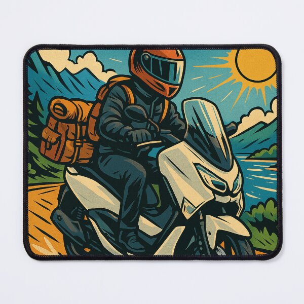 Item preview, Fun Touring Trip on Matic Motorbike AI Art – Perfect for Riders, Adventure Seekers & Motorbike Travel Accessories designed and sold by knalpot-design.