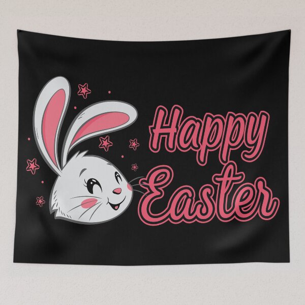Item preview, HAPPY EASTER BUNNY - EASTER TEXT - CUTE RABBIT designed and sold by Gihan-Design.