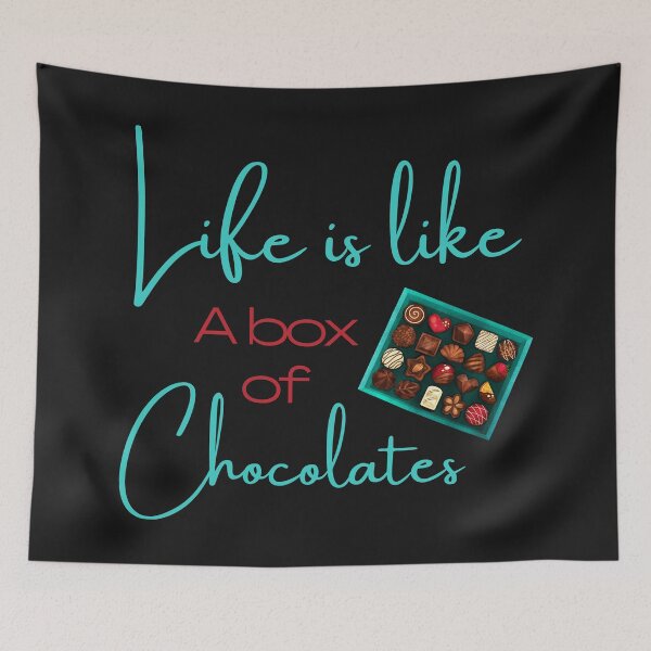 Item preview, Life Is Like a Box of Chocolates Movie Quote T-Shirt – Inspirational Retro Design designed and sold by wiggylyn.