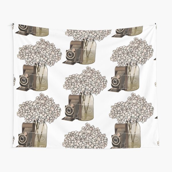 Item preview, Vintage camera with flowers designed and sold by Artistkhg.