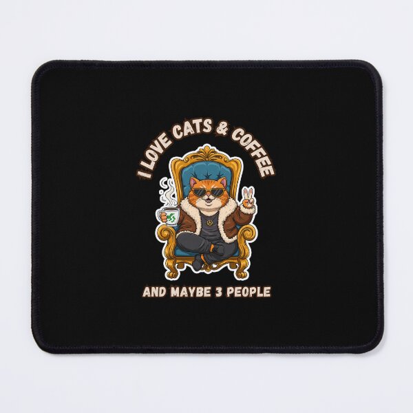 Item preview, Badass Cat Who Loves Coffee More Than Humans designed and sold by Meow Cat.