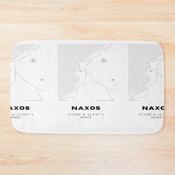 Item preview, Minimalist Black & White Naxos, Greece City Map designed and sold by RM-Journey.