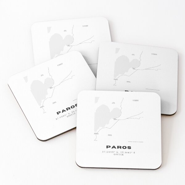 Item preview, Minimalist Black & White Paros, Greece City Map designed and sold by RM-Journey.