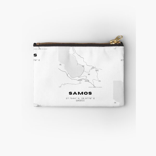 Item preview, Minimalist Black & White Samos, Greece City Map designed and sold by RM-Journey.