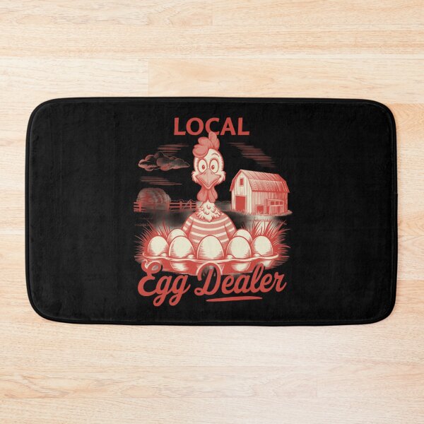 Item preview, Local Egg Dealer – Funny Retro Chicken Farm Design designed and sold by Aredbox.