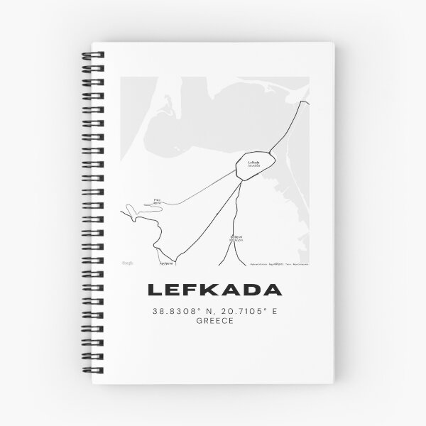 Item preview, Minimalist Black & White Lefkada, Greece City Map designed and sold by RM-Journey.