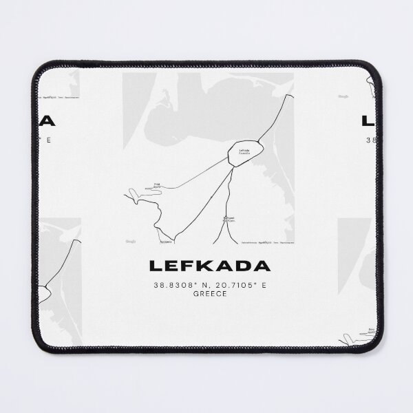 Item preview, Minimalist Black & White Lefkada, Greece City Map designed and sold by RM-Journey.