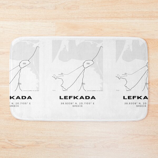 Item preview, Minimalist Black & White Lefkada, Greece City Map designed and sold by RM-Journey.