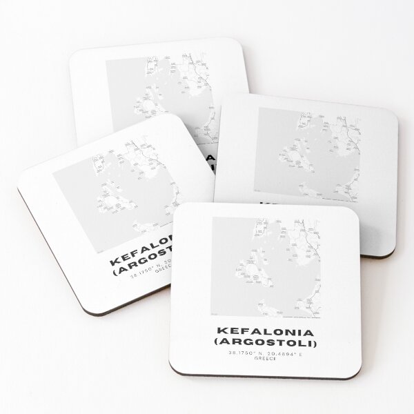 Item preview, Minimalist Black & White Kefalonia (Argostoli), Greece City Map designed and sold by RM-Journey.