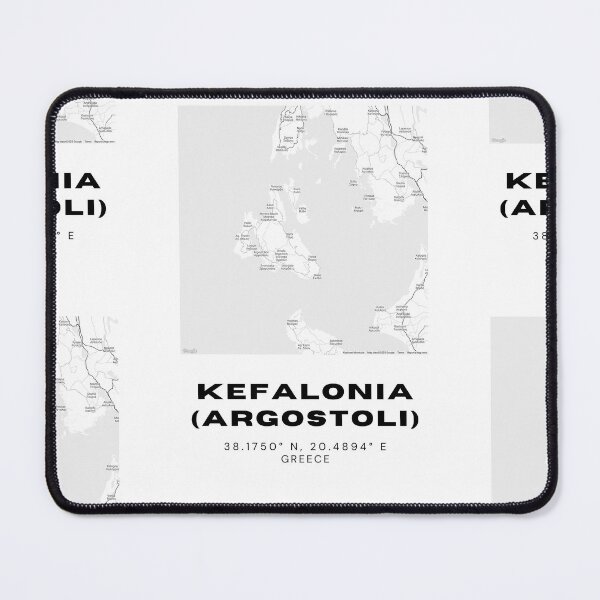 Item preview, Minimalist Black & White Kefalonia (Argostoli), Greece City Map designed and sold by RM-Journey.