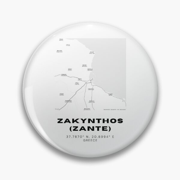 Item preview, Minimalist Black & White Zakynthos (Zante), Greece City Map designed and sold by RM-Journey.
