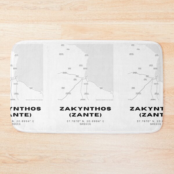 Item preview, Minimalist Black & White Zakynthos (Zante), Greece City Map designed and sold by RM-Journey.