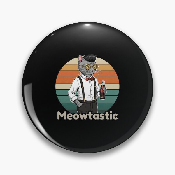 Item preview, Meowtastic Retro Cat Vibes designed and sold by Meow Cat.