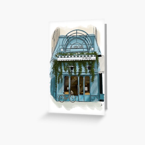 Pretty Parisian facade Greeting Card