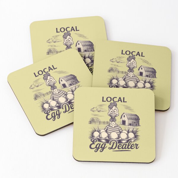 Item preview, Local Egg Dealer – Funny Retro Chicken Farm Design designed and sold by Aredbox.