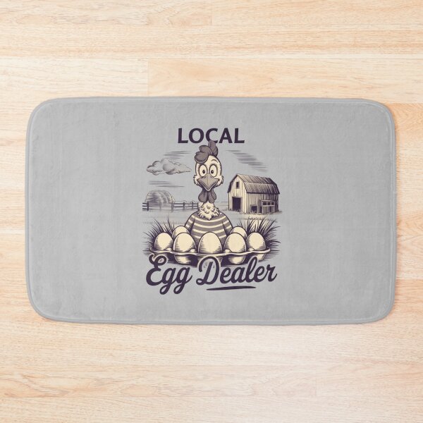 Item preview, Local Egg Dealer – Funny Retro Chicken Farm Design designed and sold by Aredbox.