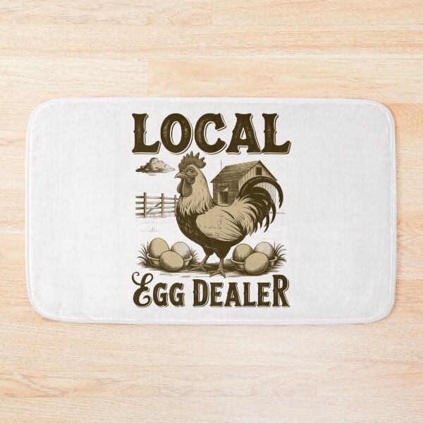 Item preview, Local Egg Dealer – Funny Retro Chicken Farm Design designed and sold by Aredbox.