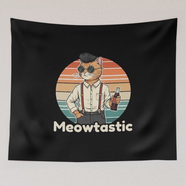 Item preview, Stylish Vintage Cat – Meowtastic Edition designed and sold by Meow Cat.