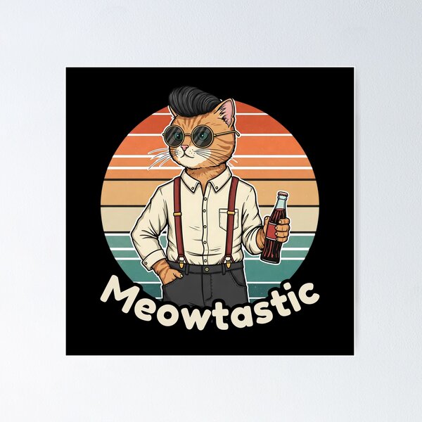 Item preview, Vintage Dressed Cat – Meowtastic Style designed and sold by Meow Cat.