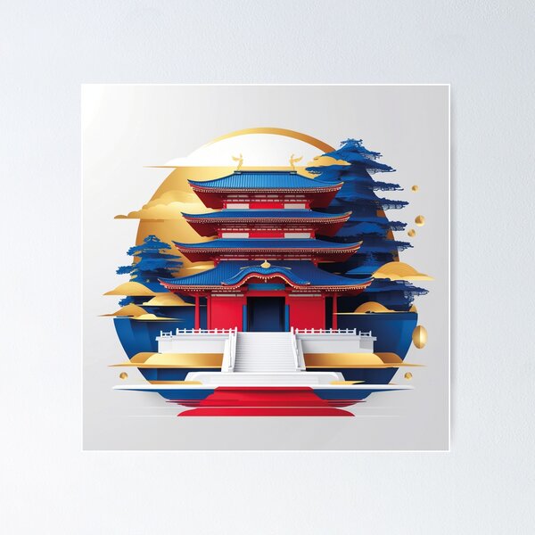 Item preview, Buddha temple designed and sold by MareoAnime.