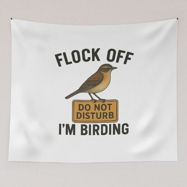 Item preview, Flock Off I’m Birding Funny Birdwatching Introvert Birder  designed and sold by The Junto Shop.