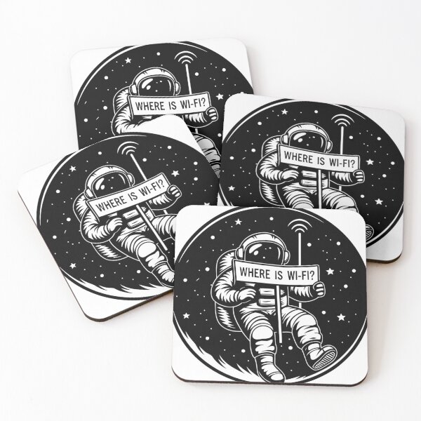 Artikelvorschau, Lustiger Astronaut auf der Suche nach WLAN - Space Meme Design entworfen und verkauft von Lionkerey.