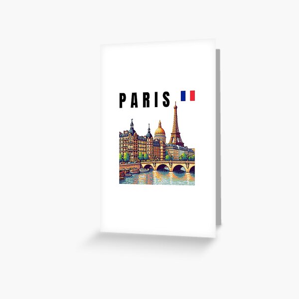 Item preview, Enchanting Paris Skyline Art - Eiffel Tower & French Flag Cityscape designed and sold by Psycho-Crazy.