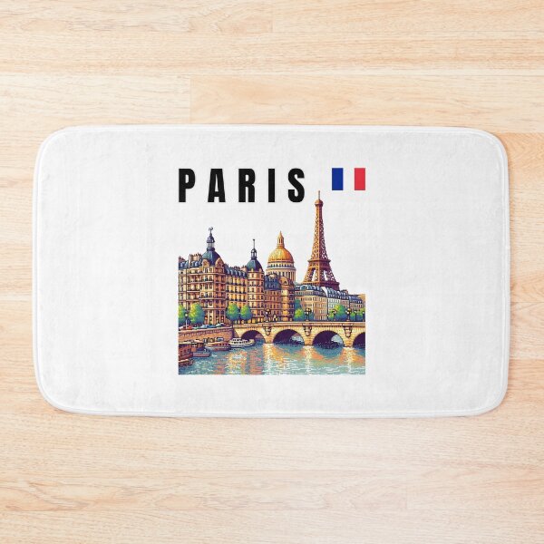 Item preview, Enchanting Paris Skyline Art - Eiffel Tower & French Flag Cityscape designed and sold by Psycho-Crazy.