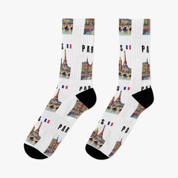 Item preview, Enchanting Paris Skyline Art - Eiffel Tower & French Flag Cityscape designed and sold by Psycho-Crazy.
