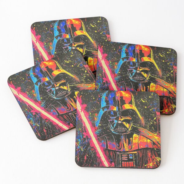 Item preview, Darth Vader, colorful paint splatter background, designed and sold by Gooos.