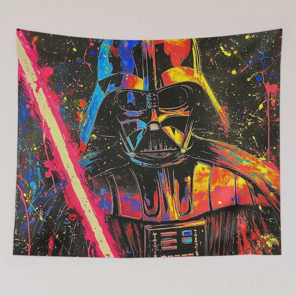 Item preview, Darth Vader, colorful paint splatter background, designed and sold by Gooos.
