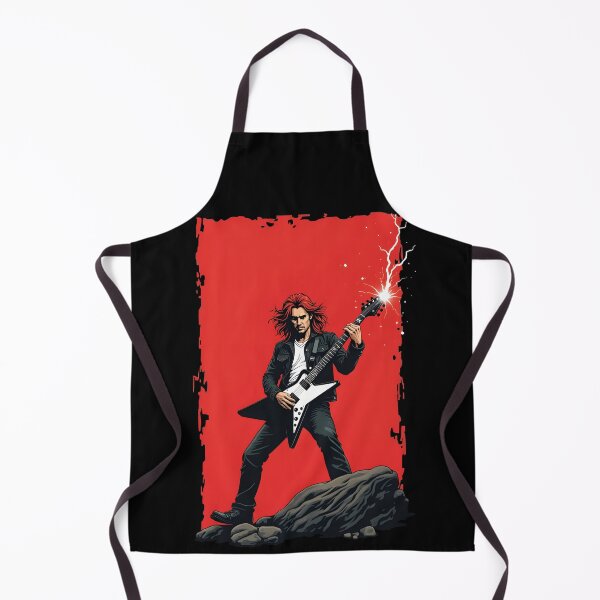 Item preview, Heavy Metal Guitar Warrior T-Shirt - Fantasy Rock Art Tee for Music Lovers designed and sold by WAUZ.