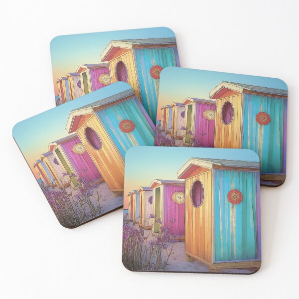 Item preview, Beach Cabanas at Sunset designed and sold by Lori Winslow Designs.