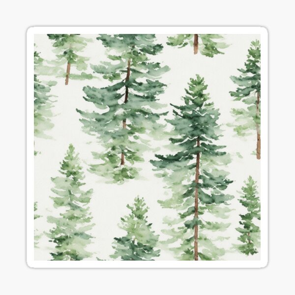 Item preview, Mighty Pine Watercolour Seamless Pattern designed and sold by sana designer.