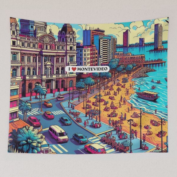Item preview, Montevideo Uruguay Vacation AI Art – Perfect for Travel Lovers, City Enthusiasts & Stylish Urban Accessories designed and sold by knalpot-design.