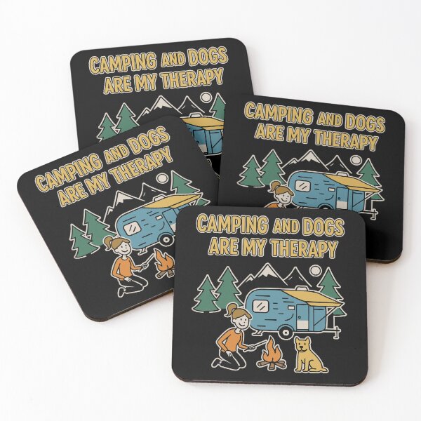 Item preview, Camping and Dogs Are My Therapy - Outdoor Camper Design designed and sold by Campingeve.