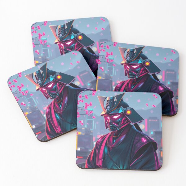 Item preview, Neon Cyber Samurai – Holographic Cherry Blossoms & Retro-Futurism designed and sold by Pixel Paws & Plays.