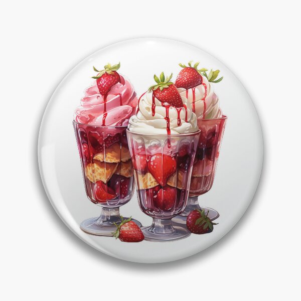 Item preview, Sweet Indulgence – Strawberry Shortcake in Glasses Dessert Art designed and sold by SellingWSarah17.