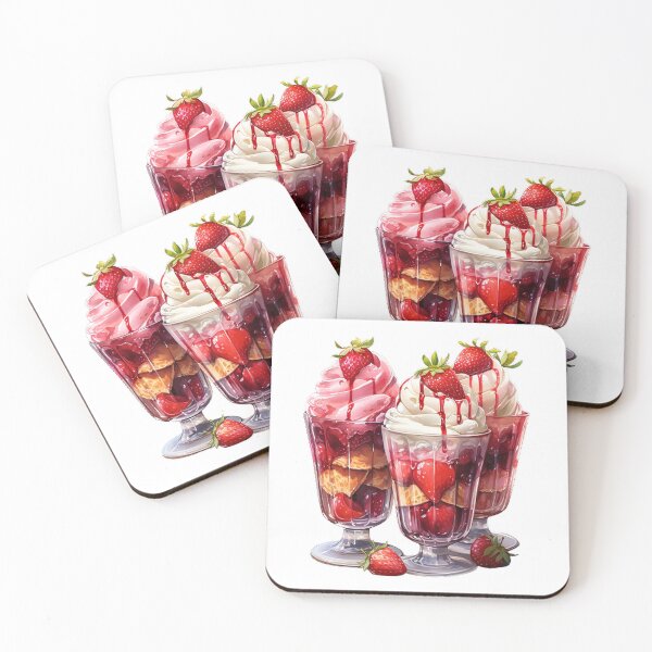 Item preview, Sweet Indulgence – Strawberry Shortcake in Glasses Dessert Art designed and sold by SellingWSarah17.